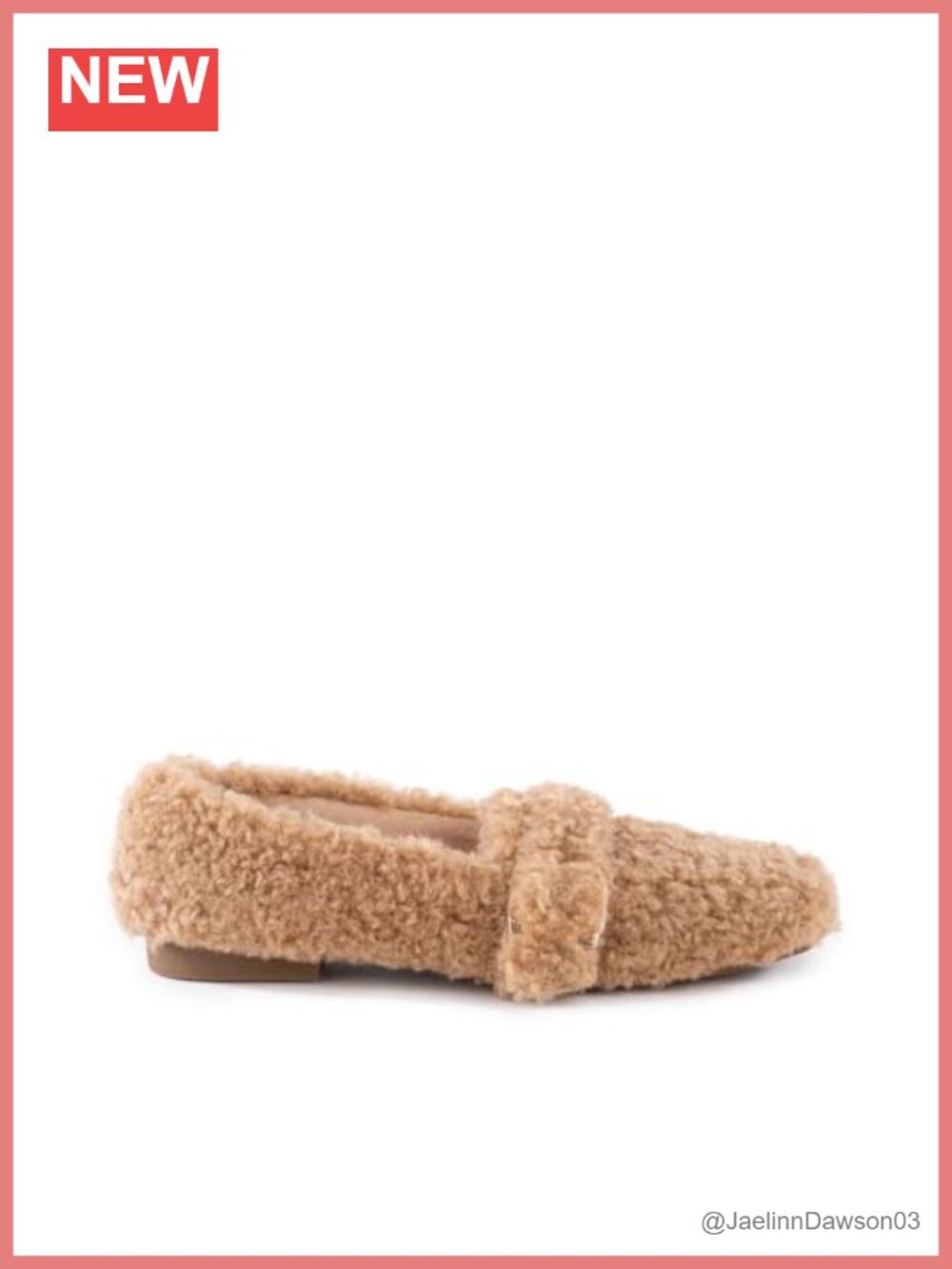 Faux Shearling Loafer Round Toe Padded Footbed Pull-On